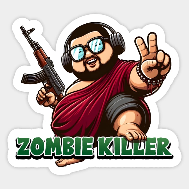 Zombie Killer Sticker by Rawlifegraphic